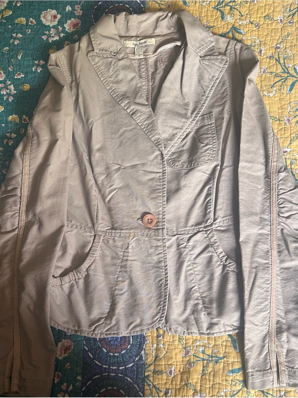 Free people Light Taupe Women's Single-Button Jacket